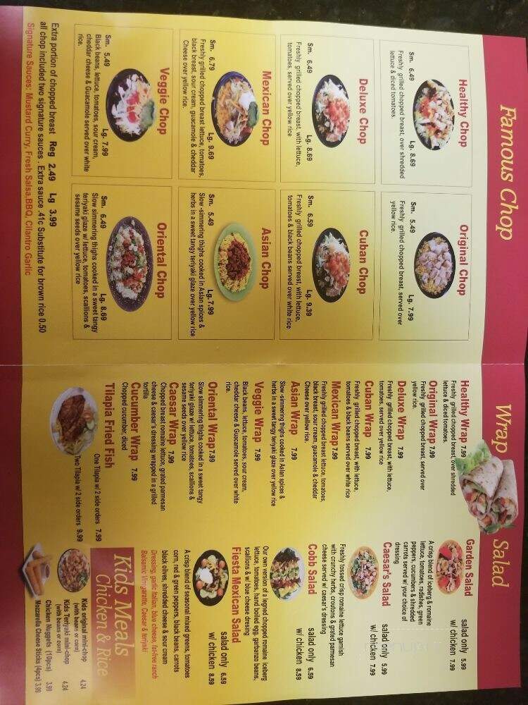 Chicken Grill Chop Chop - Pembroke Pines, FL menu_pic