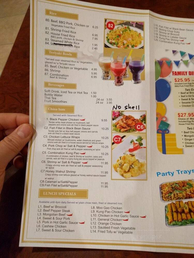 China Huts - Las Vegas, NV menu_pic