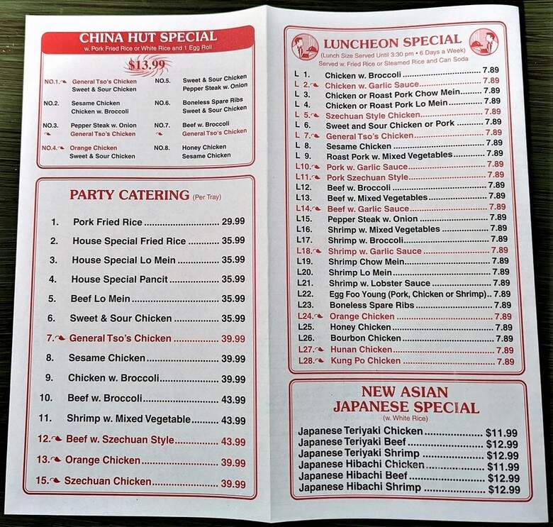 China Hut - Virginia Beach, VA menu_pic