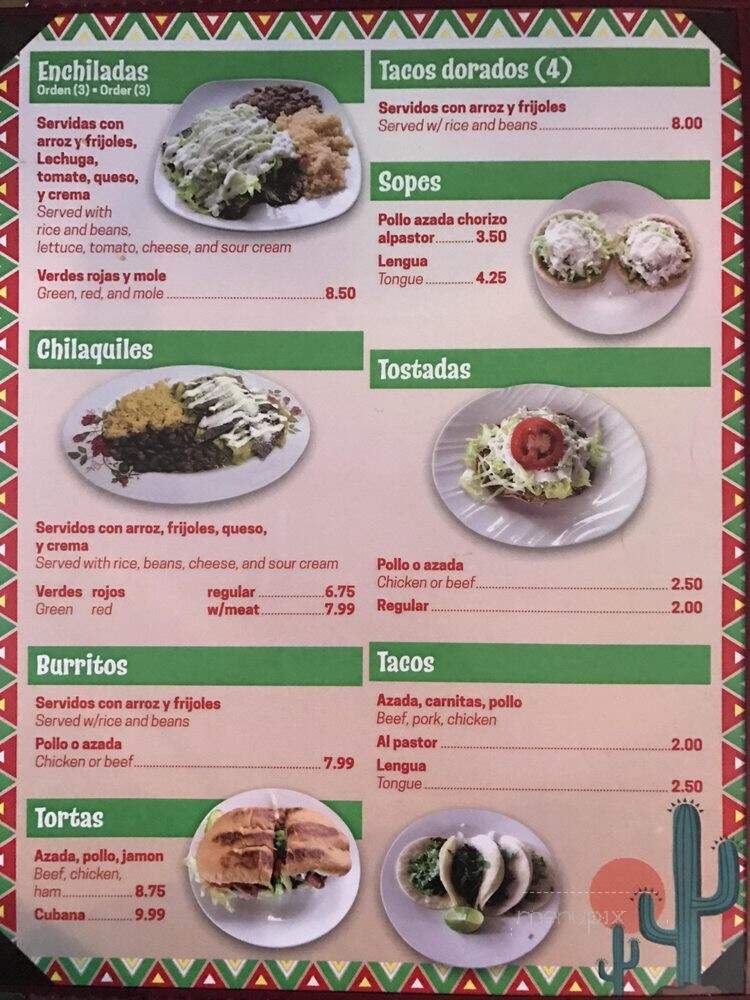 China Poblana - Wilson, NC menu_pic