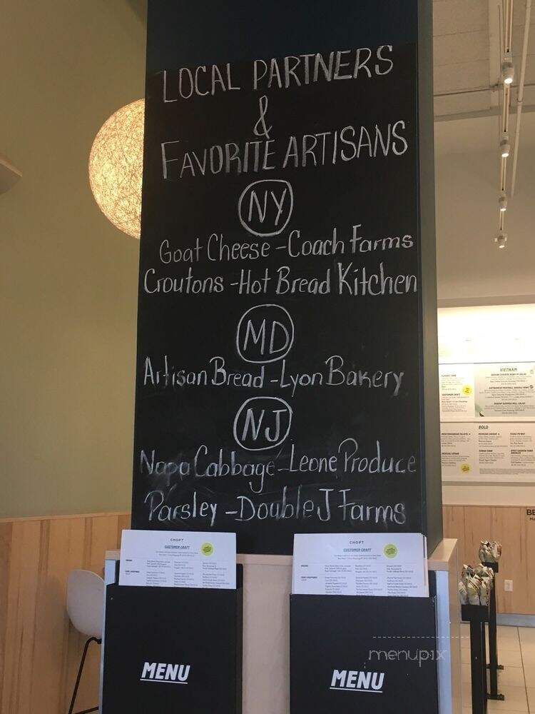 Chopt Creative Salad Co. - Washington, DC menu_pic