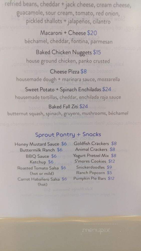 Citizen Sprout - Santa Monica, CA menu_pic