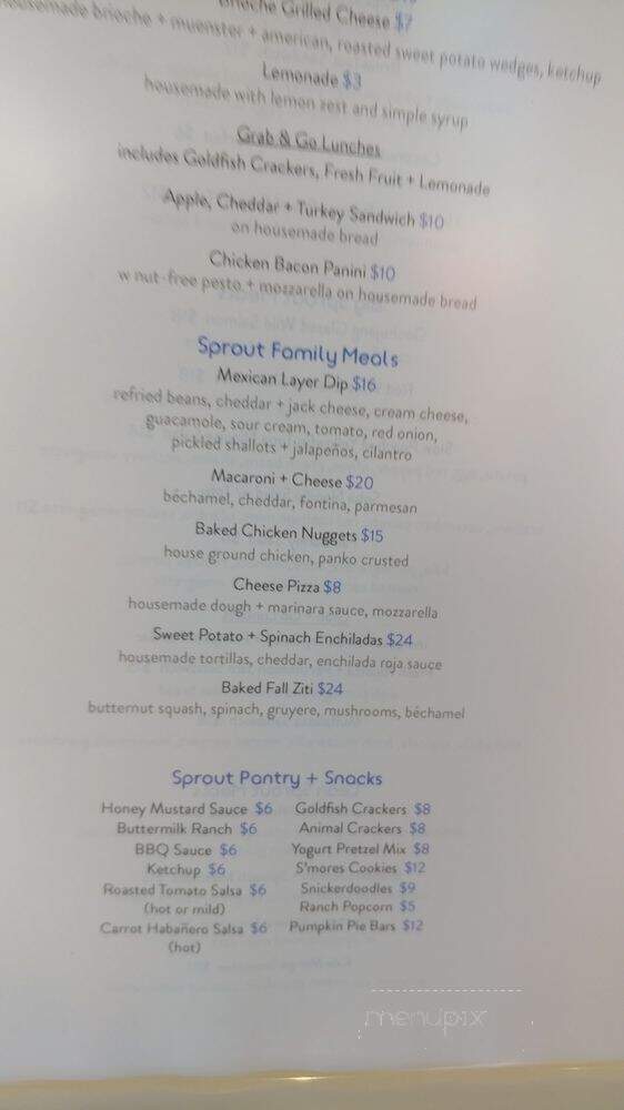 Citizen Sprout - Santa Monica, CA menu_pic