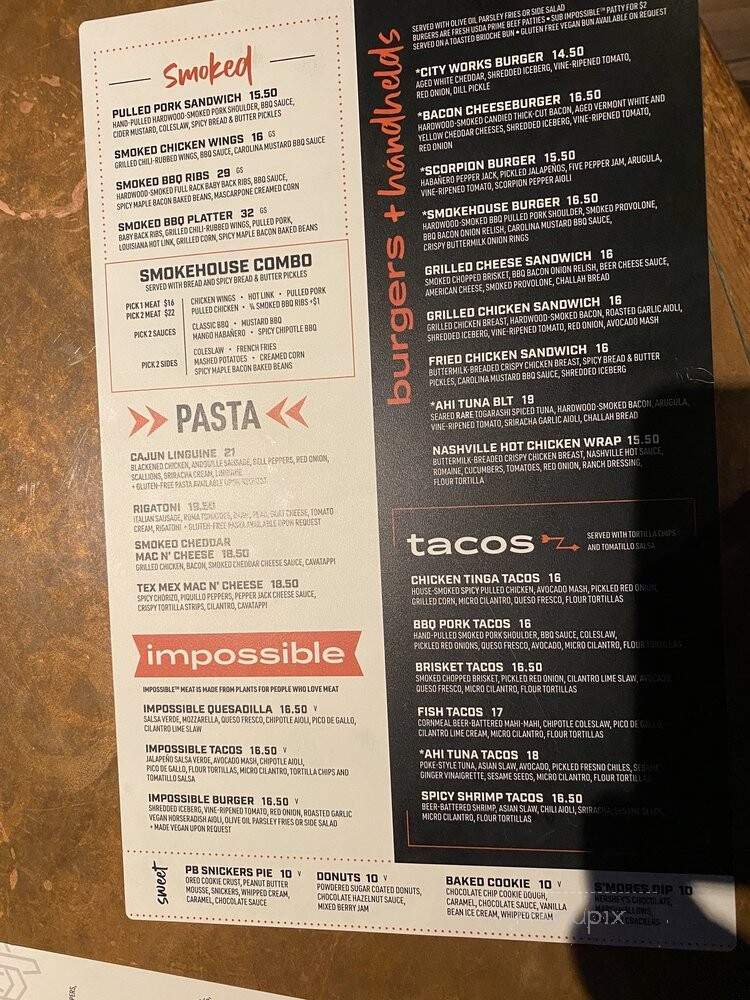 City Works Fort Worth - Fort Worth, TX menu_pic