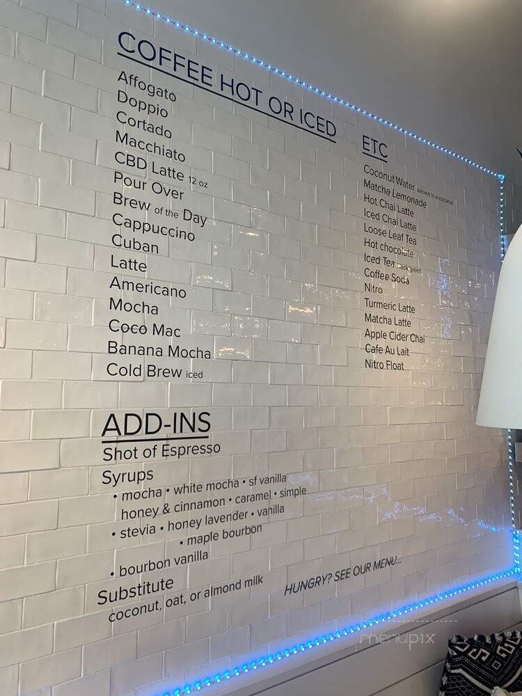 Coffee and Coconuts - Franklin, TN menu_pic