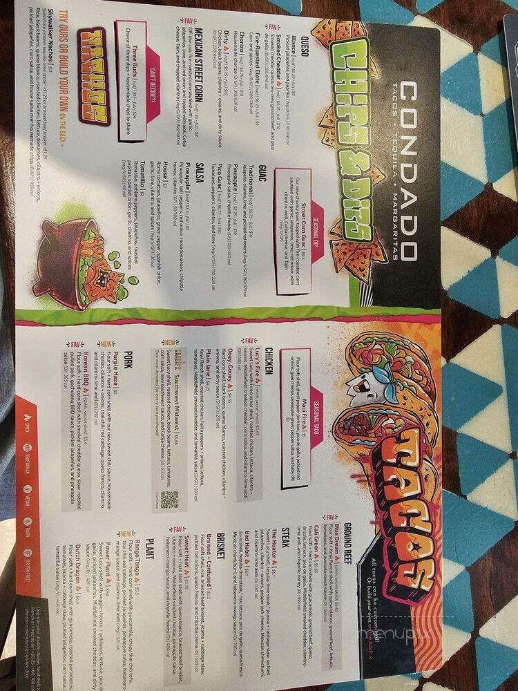 Condado Tacos - Columbus, OH menu_pic