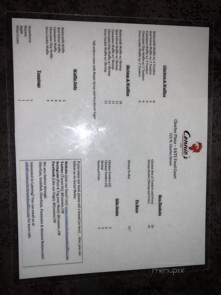 Connie's Chicken and Waffles - Baltimore, MD menu_pic