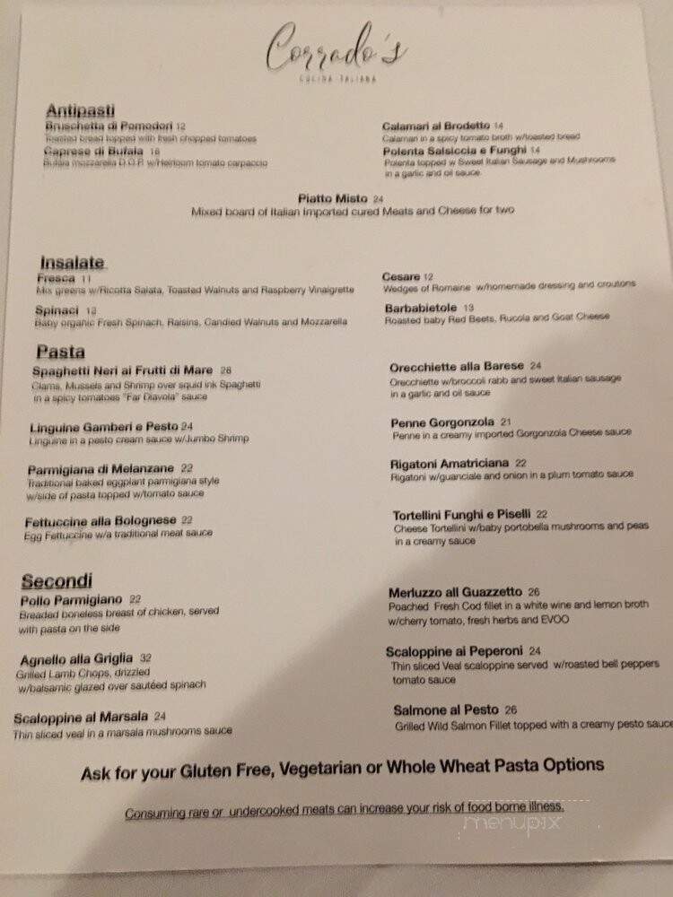 Corrado's Cucina Italiana - Carefree, AZ menu_pic