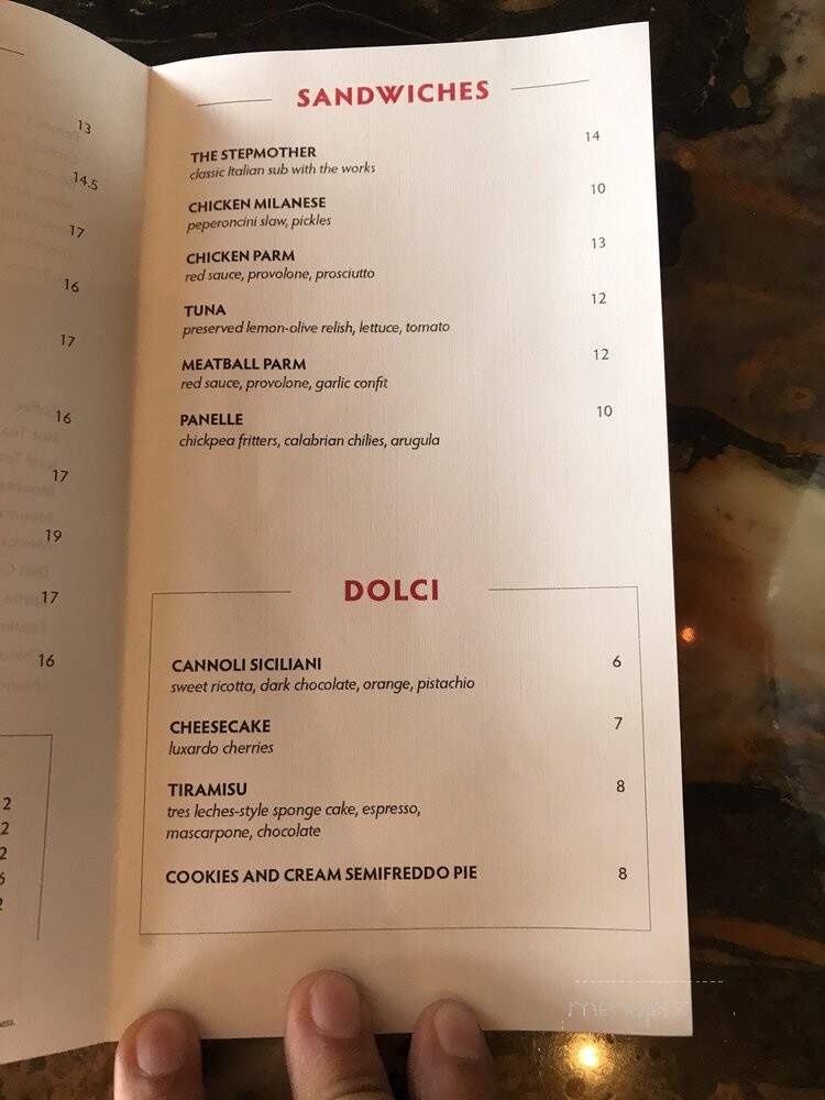 Cosa Buona - Los Angeles, CA menu_pic