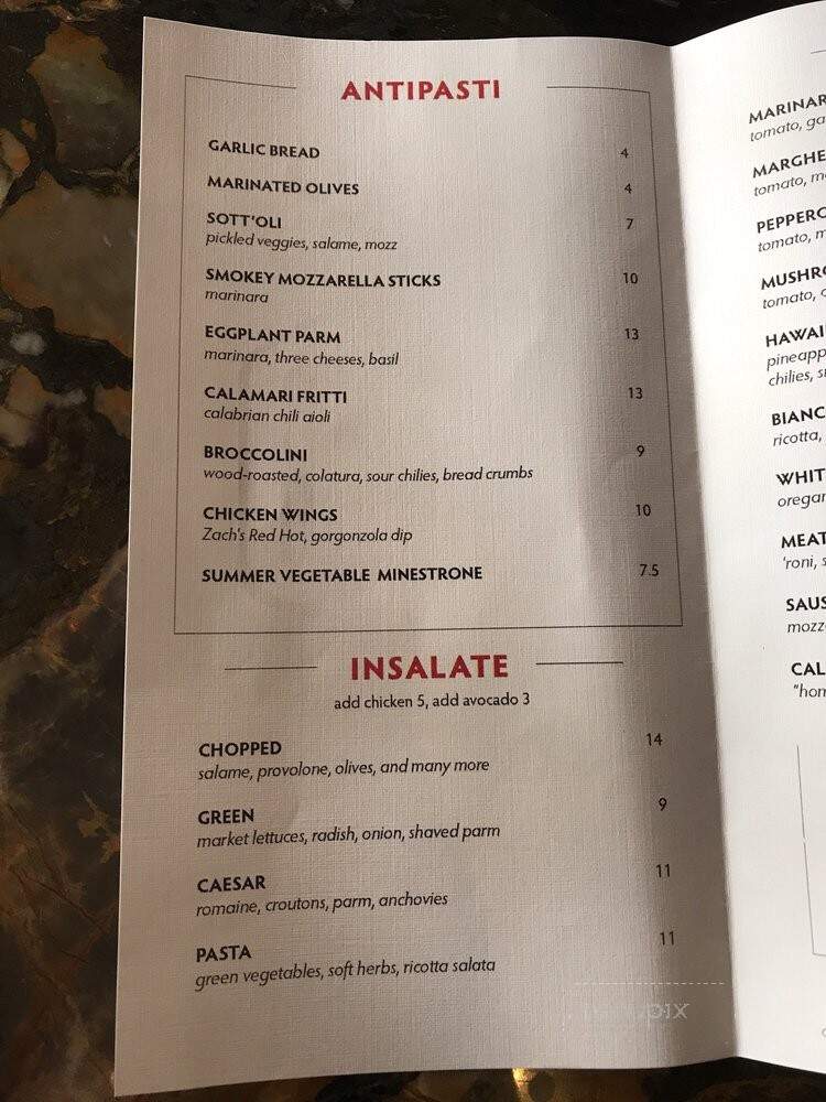 Cosa Buona - Los Angeles, CA menu_pic
