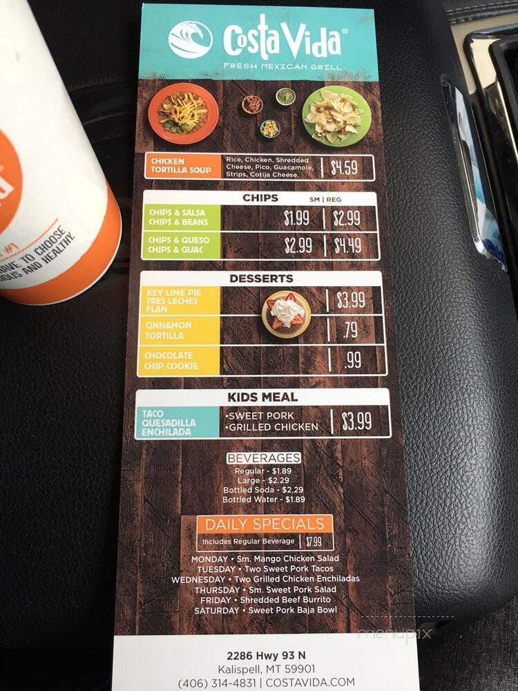 Costa Vida Fresh Mexican Grill - Kalispell, MT menu_pic