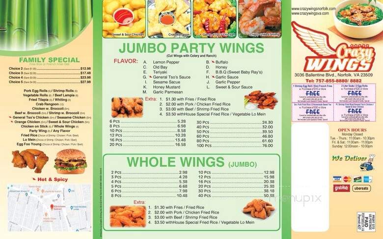 Crazy Wings - Norfolk, VA menu_pic