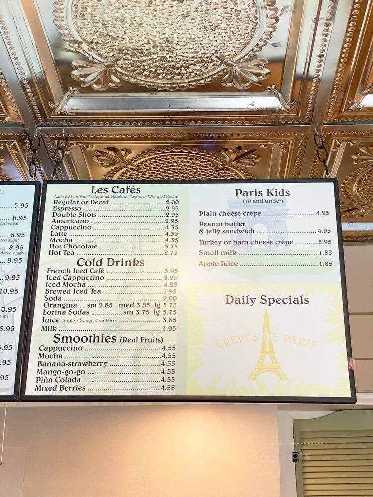 Crepes De Paris - Los Angeles, CA menu_pic