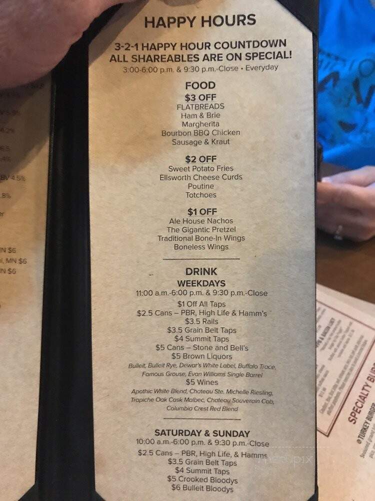 Crooked Pint Ale House - Grand Forks, ND menu_pic