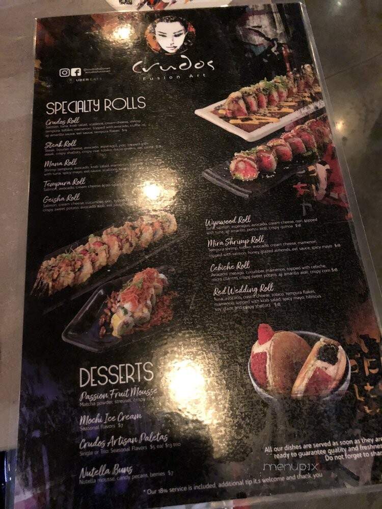 Crudos Fusion Art - Miami, FL menu_pic