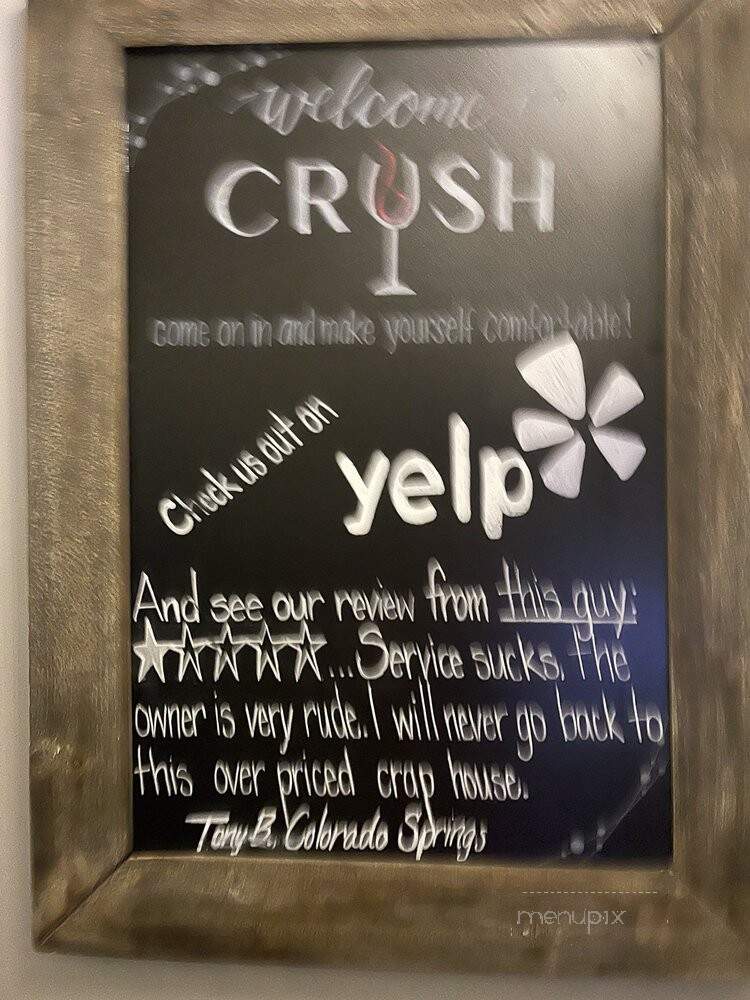 Crush Wine Bar - Castle Rock, CO menu_pic