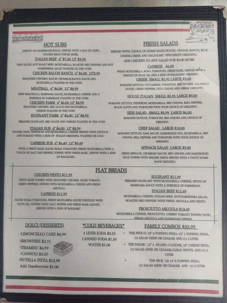 Cucinella's Brick Oven Pizzeria - Oviedo, FL menu_pic
