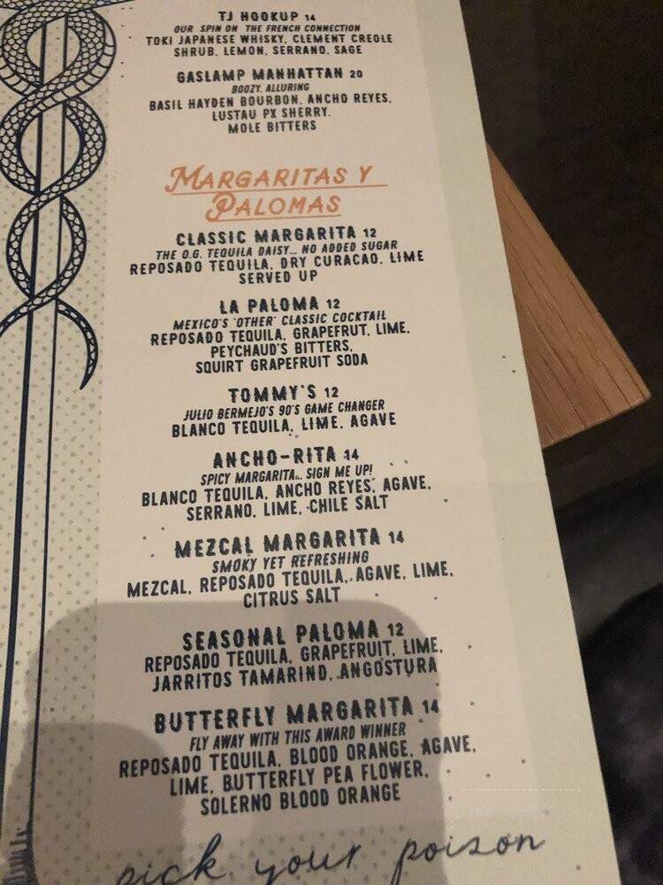 Curadero - San Diego, CA menu_pic