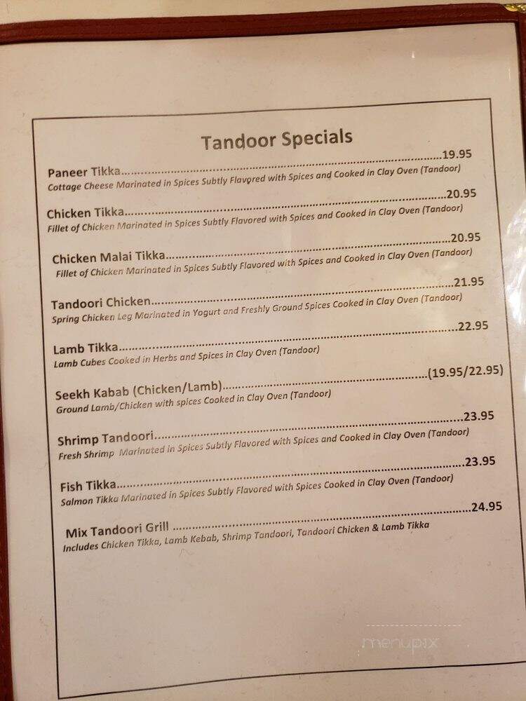 Curry India - New York, NY menu_pic