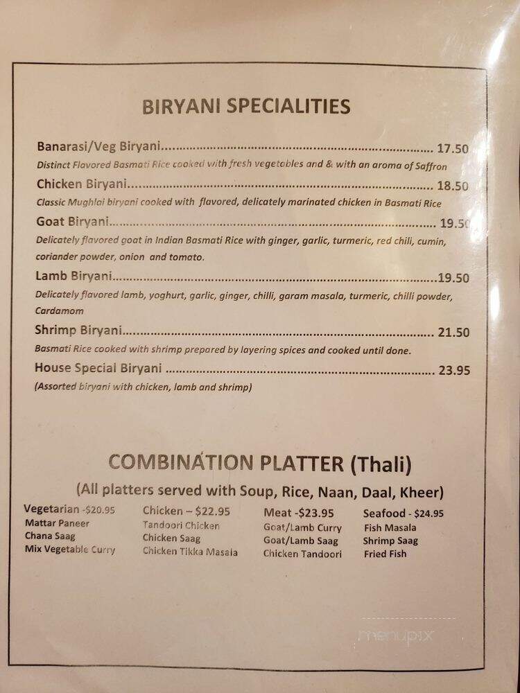 Curry India - New York, NY menu_pic
