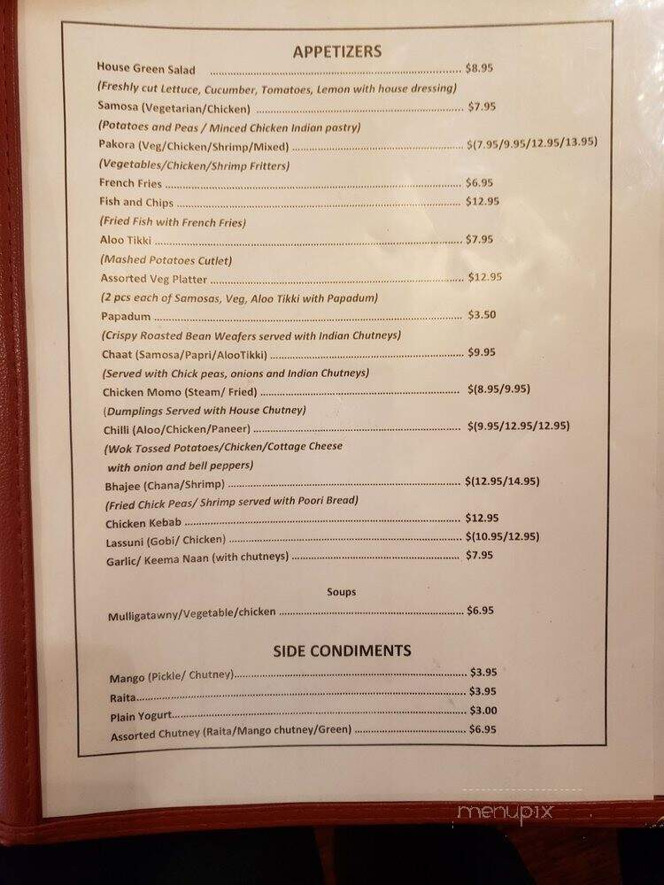 Curry India - New York, NY menu_pic