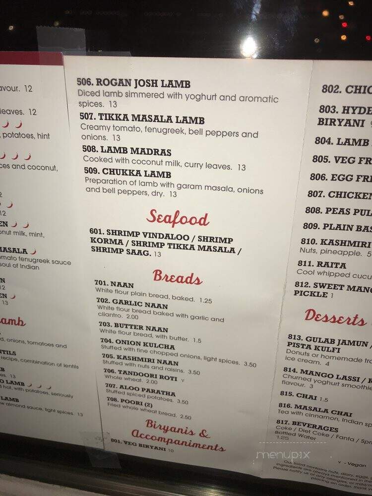 Curry on Fire - Chicago, IL menu_pic