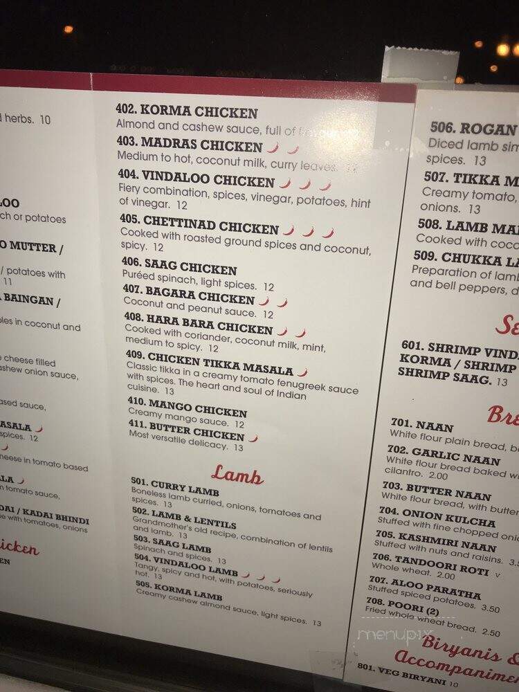 Curry on Fire - Chicago, IL menu_pic