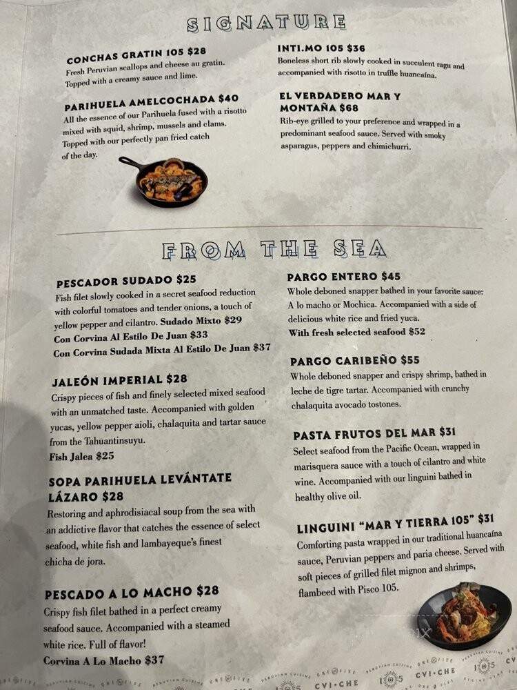 CVI.CHE 105 - Aventura, FL menu_pic
