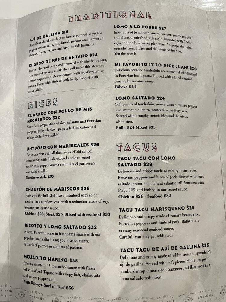CVI.CHE 105 - Aventura, FL menu_pic