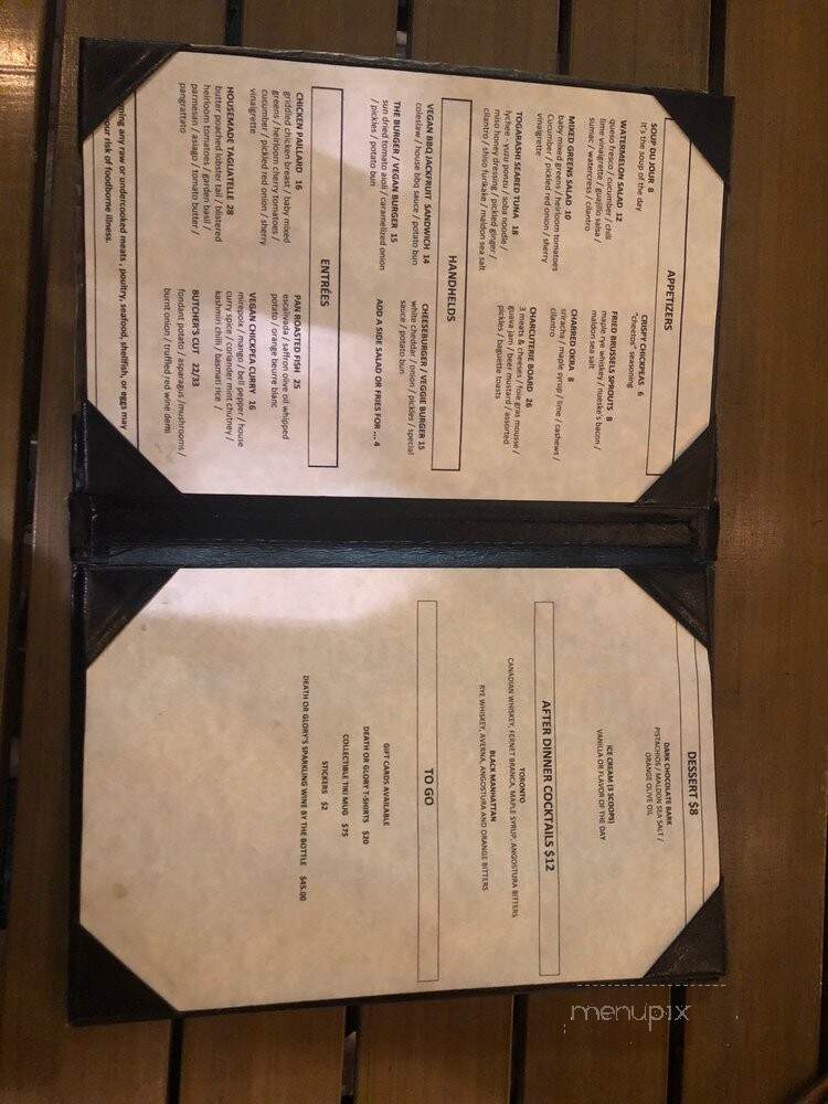Death or Glory Bar - Delray Beach, FL menu_pic