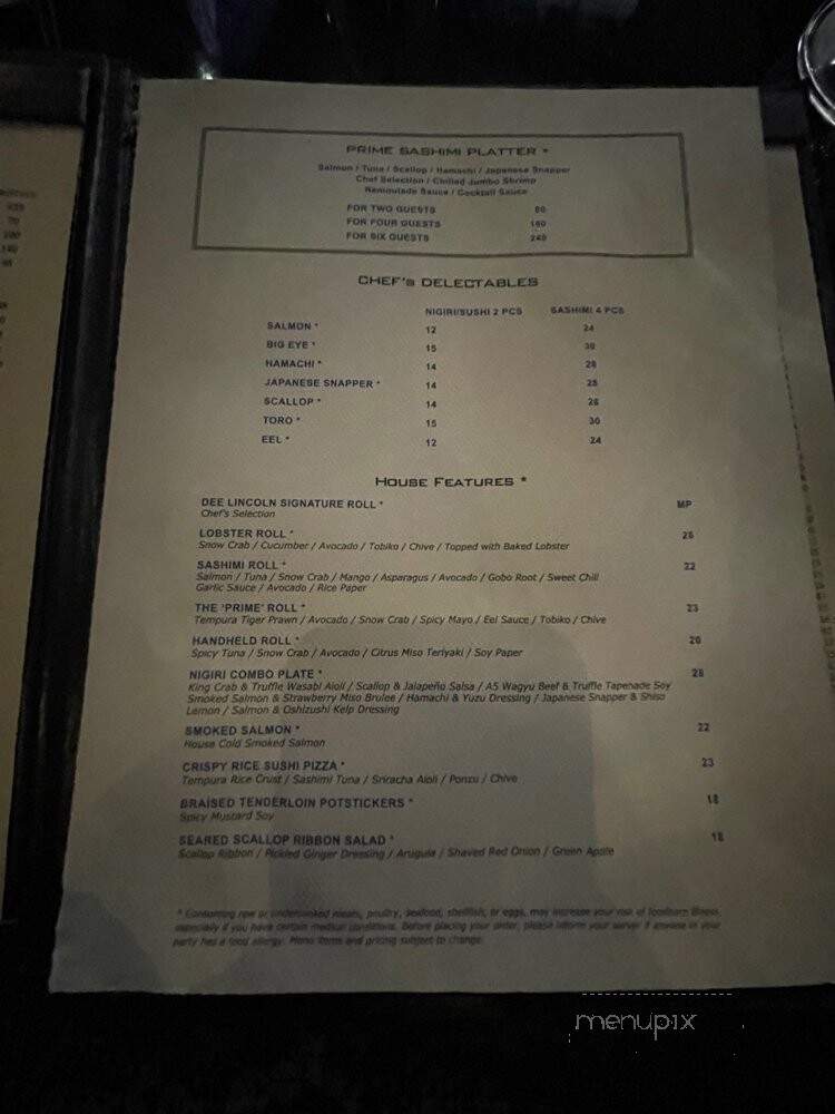 Dee Lincoln Prime - Frisco, TX menu_pic