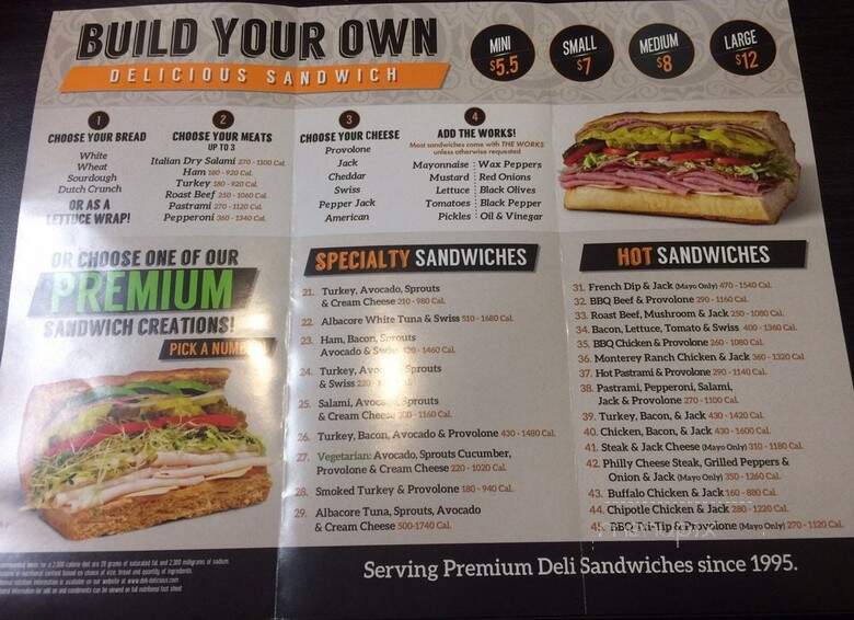 Deli Delicious - Bakersfield, CA menu_pic