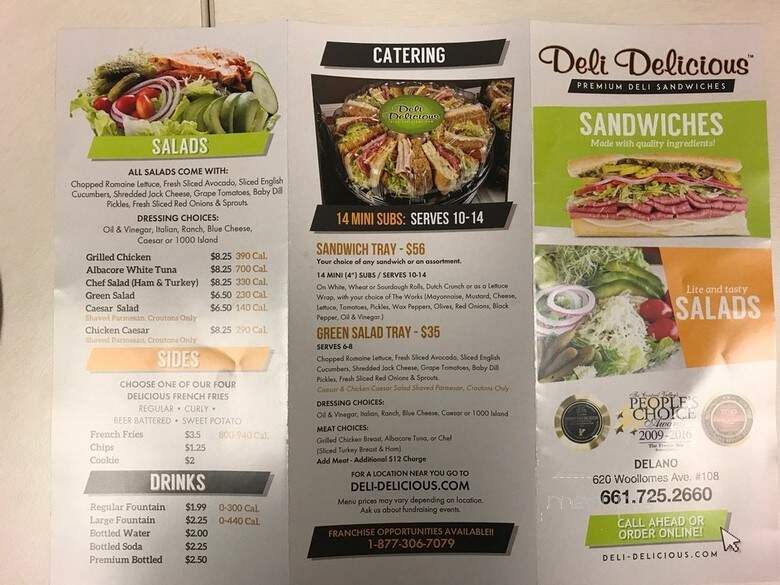 Deli Delicious - Delano, CA menu_pic