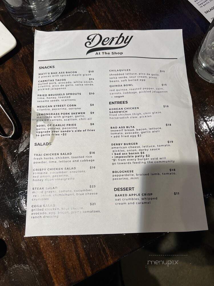 Derby - Seattle, WA menu_pic