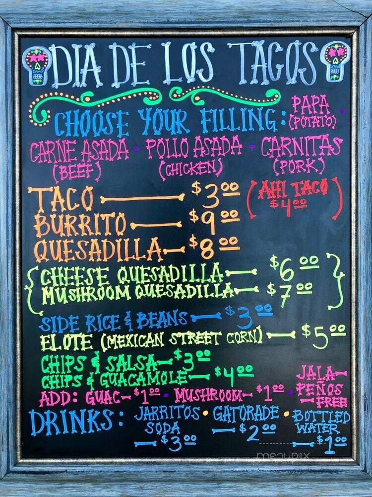 Dia De Los Tacos - O'ahu, HI menu_pic