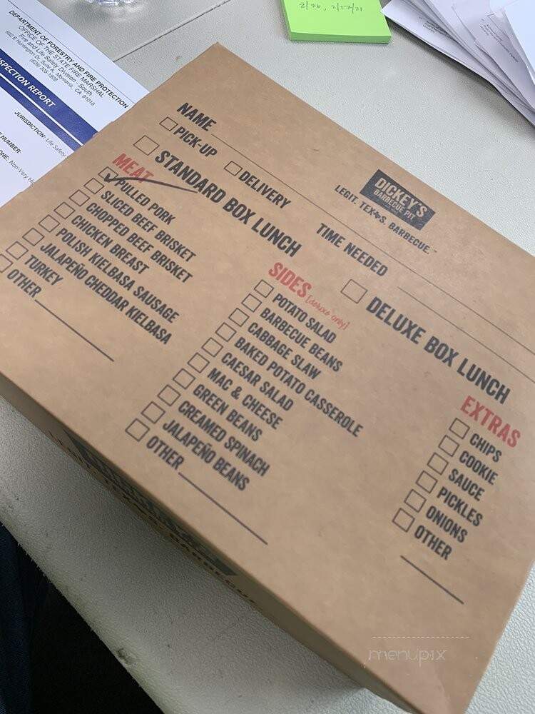 Dickey's Barbecue Pit - Alhambra, CA menu_pic