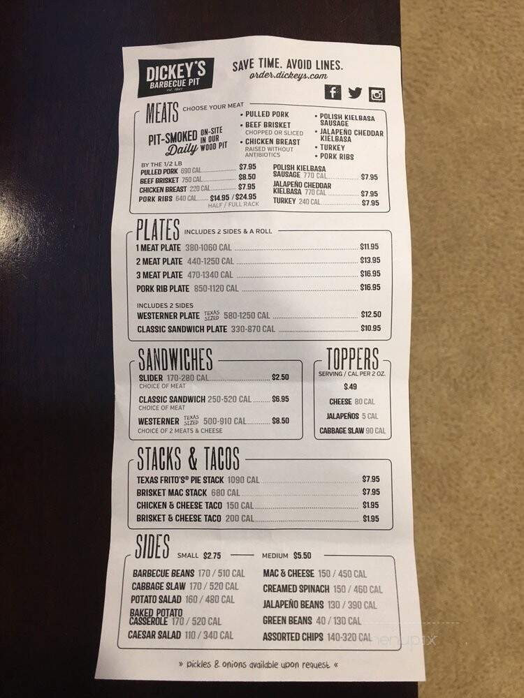Dickey's Barbecue Pit - Azusa, CA menu_pic