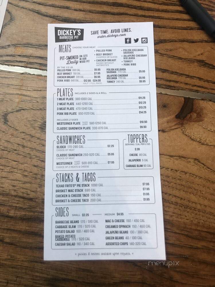 Dickey's Barbecue Pit - Traverse City, MI menu_pic