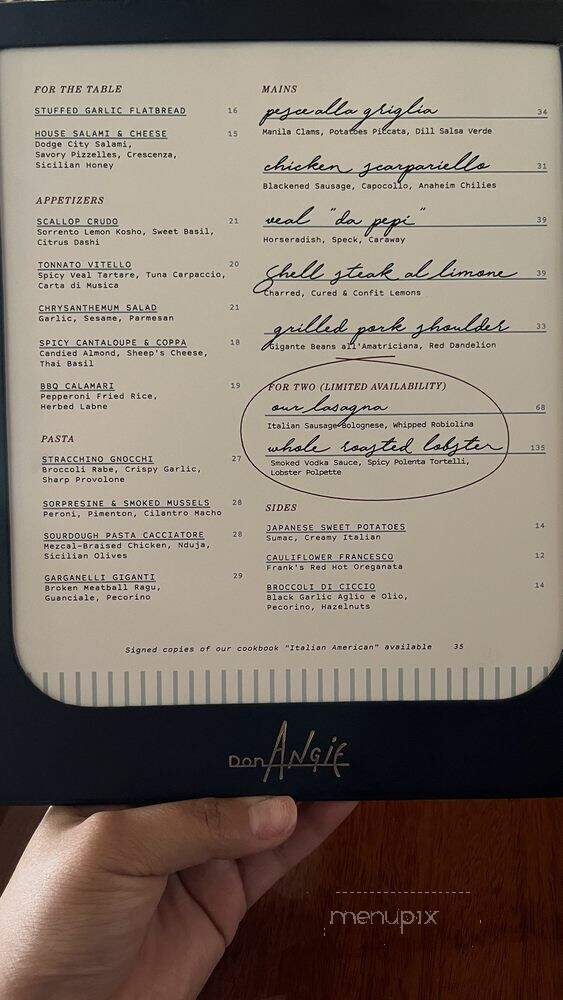 Don Angie - New York, NY menu_pic