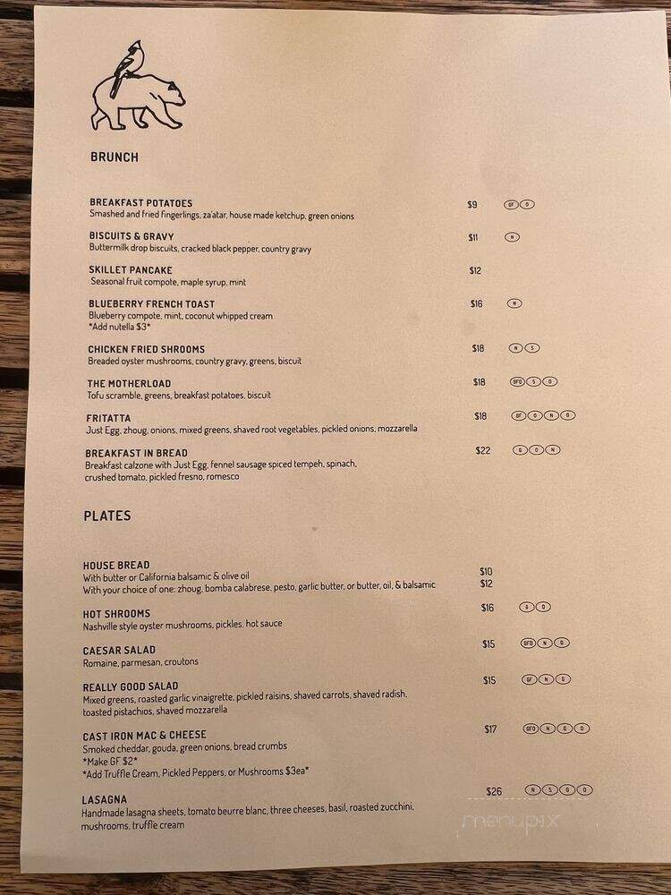 Donna Jean - San Diego, CA menu_pic