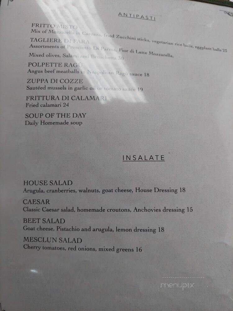 Donna Margherita - New York, NY menu_pic