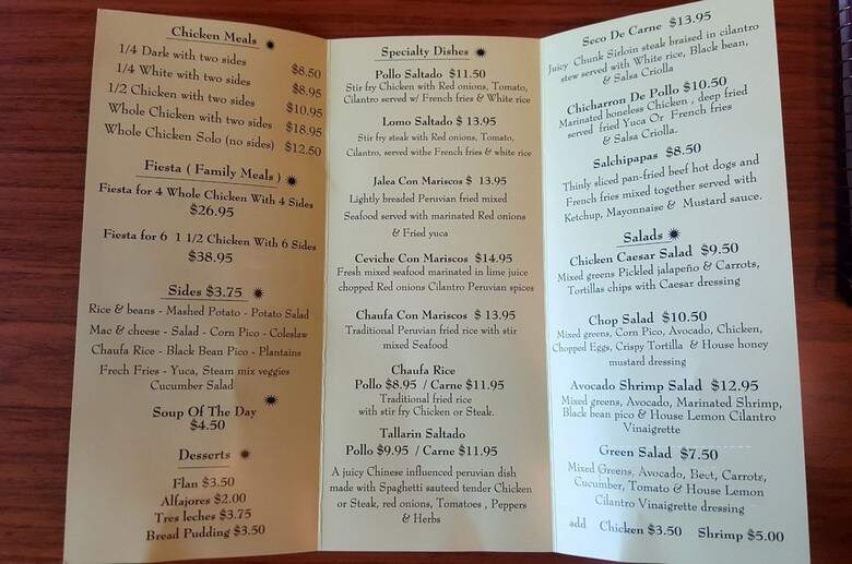 Don Pollo - Bethesda, MD menu_pic
