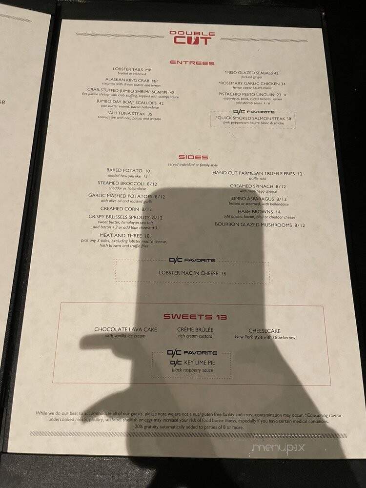Double Cut Charcoal Grill Liquor Bar - Pocono Summit, PA menu_pic