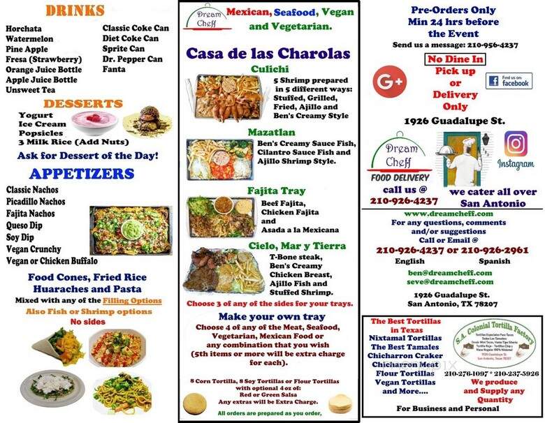 Dream Cheff - San Antonio, TX menu_pic