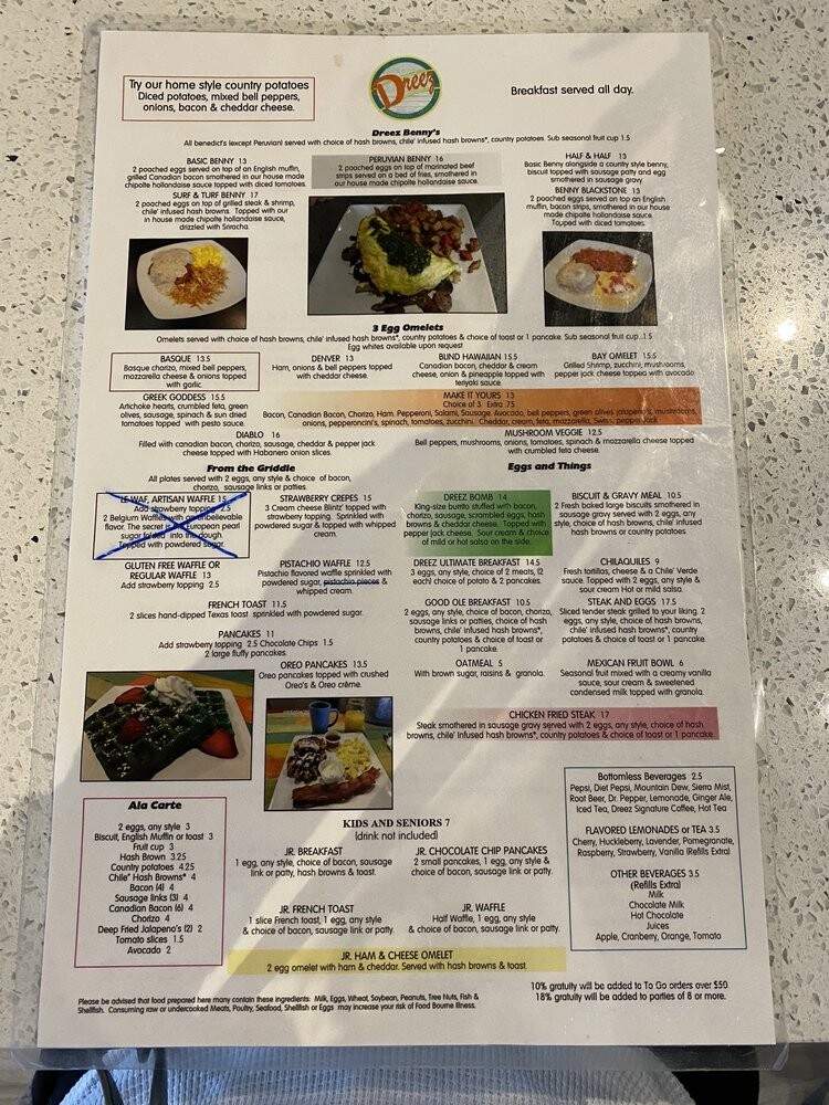 Dreez - Elko, NV menu_pic