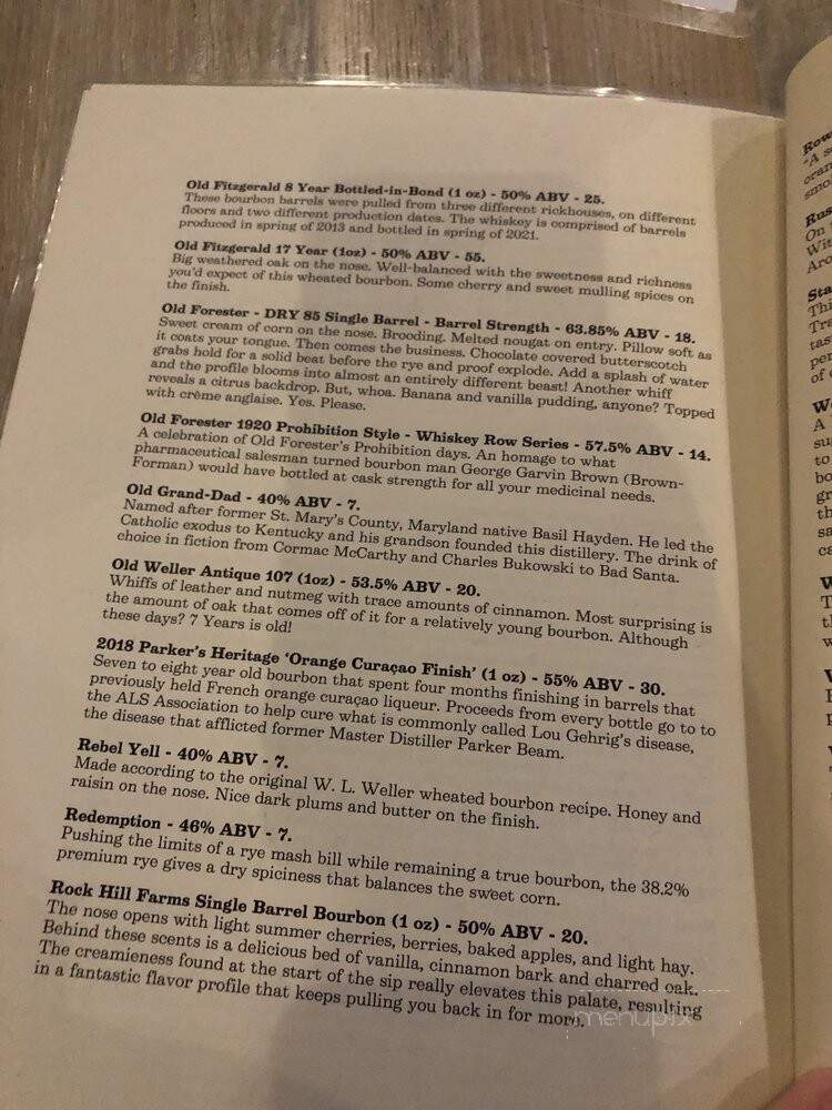 Dry 85 - Ocean City, MD menu_pic