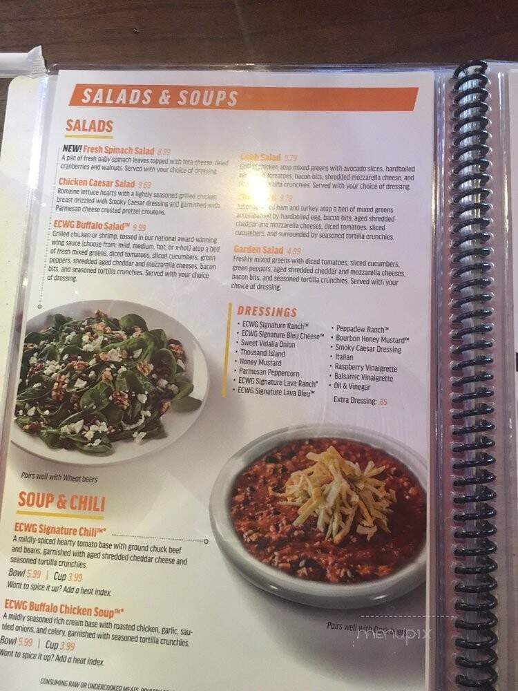 East Coast Wings + Grill - Bartlett, TN menu_pic
