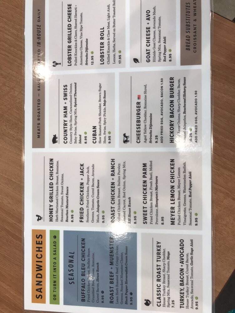 East Hampton Sandwich Co - Dallas, TX menu_pic