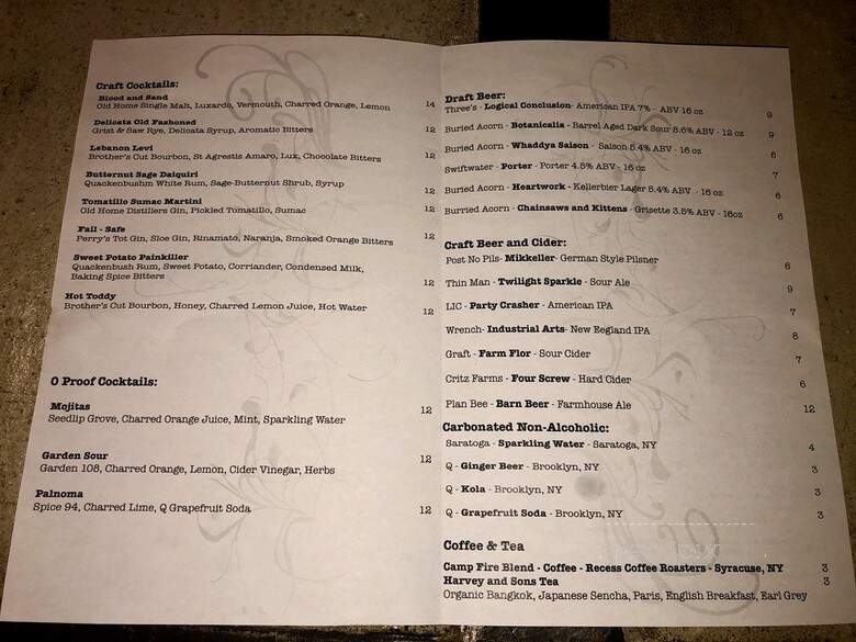 Eden - Syracuse, NY menu_pic