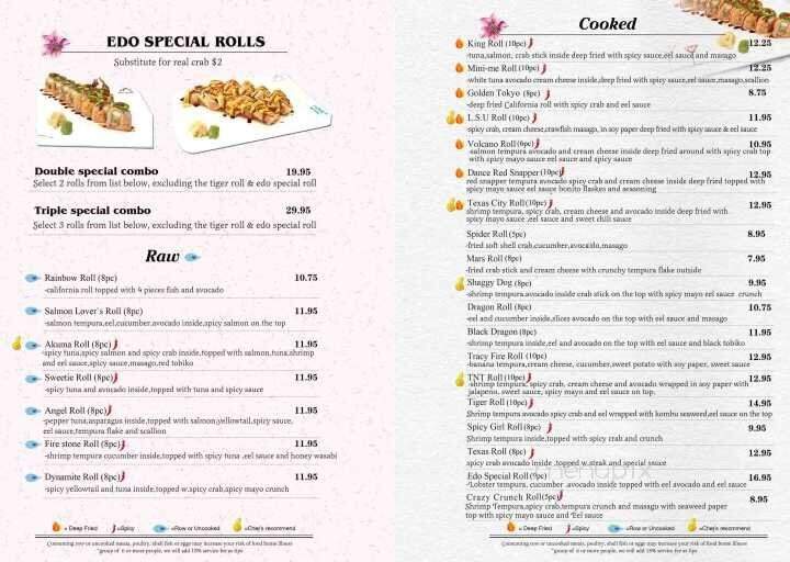 Edo Japan - Texas City, TX menu_pic